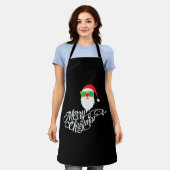 メリークリスマスサンタ エプロン (着用した状態)