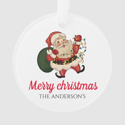 メリークリスマスサンタ オーナメント (正面)