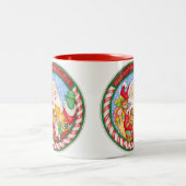 メリークリスマスサンタ ツートーンマグカップ (中央)