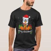メリークリスマスサンタ・ハットかわいいペンギン7月のクリスマス Tシャツ (正面)