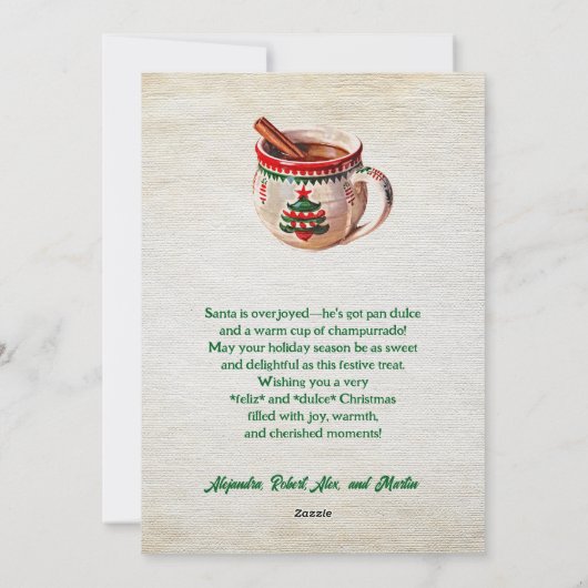 メリークリスマスサンタ&パンダースメキシカラフルコ シーズンカード (裏面)