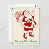 メリークリスマスサンタ ポストカード (正面/裏面)