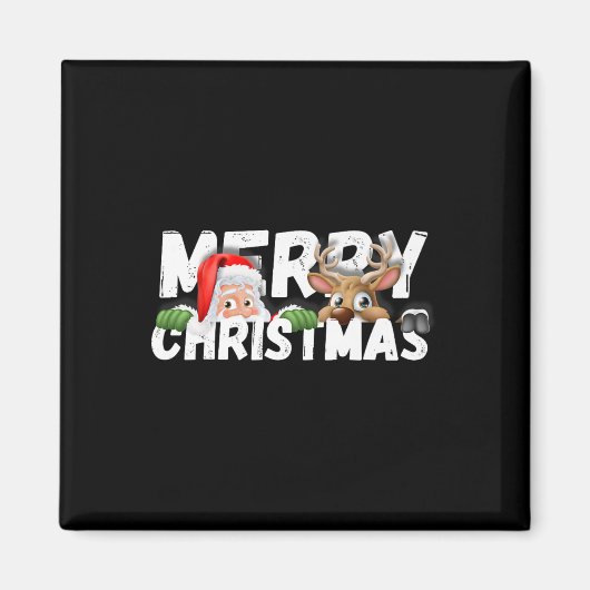 メリークリスマスサンタ マグネット (正面)