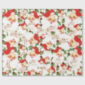 メリークリスマスサンタ ラッピングペーパー (フラット)