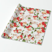 メリークリスマスサンタ ラッピングペーパー (アンロールド)