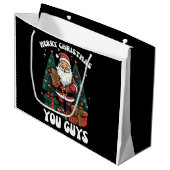 メリークリスマスサンタ ラージペーパーバッグ (正面アングル)