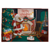 メリークリスマスサンタ ラージペーパーバッグ (裏面)