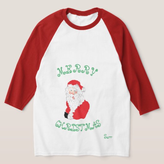 メリークリスマスサンタ Tシャツ (レイダウン)