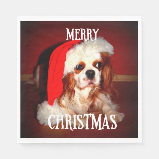 メリークリスマスサンタcav スタンダードランチョンナプキン (正面)