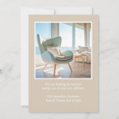 メリークリスマスサンドキャッスルビーチニューホームフォト シーズンカード (裏面)