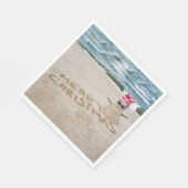 メリークリスマスサンドマンオンビーチ スタンダードランチョンナプキン (角)