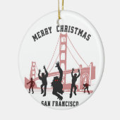 メリークリスマスサンフランシスコおみやげクリスマス セラミックオーナメント (左)
