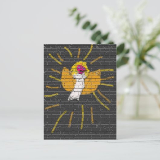 メリークリスマスサンムーンエンジェル、キッズによるアート:) シーズンポストカード (スタンド正面)