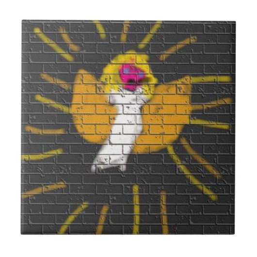 メリークリスマスサンムーンエンジェル、キッズによるアート:) タイル (正面)