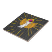 メリークリスマスサンムーンエンジェル、キッズによるアート:) タイル (側面)