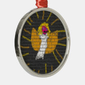 メリークリスマスサンムーンエンジェル、キッズによるアート:) メタルオーナメント (右)