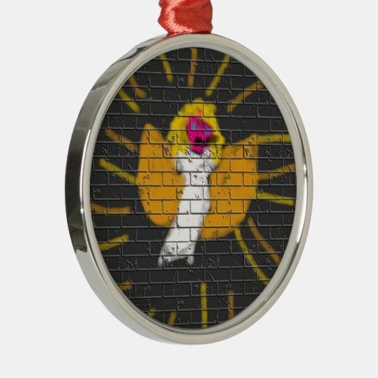 メリークリスマスサンムーンエンジェル、キッズによるアート:) メタルオーナメント (右)