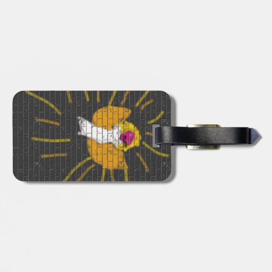 メリークリスマスサンムーンエンジェル、キッズによるアート:) ラゲッジタグ (裏面横)