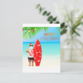メリークリスマスサーフィンサンタ サンキューカード (スタンド正面)