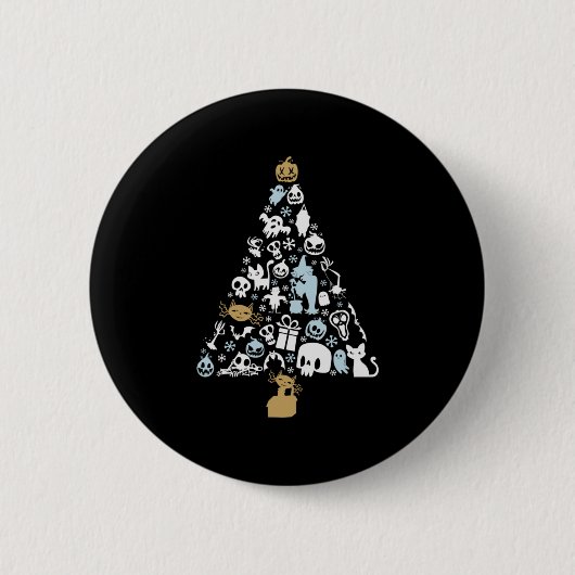 メリークリスマスザ悪夢クリスマスツリー 缶バッジ (正面)