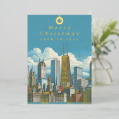 メリークリスマスシカゴスカイラインホリデーフォイルカード 箔シーズンカード (立ち正面)