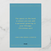 メリークリスマスシカゴスカイラインホリデーフォイルカード 箔シーズンカード (裏面)