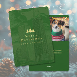 メリークリスマスシカゴフラットホリデーフォトカード シーズンカード