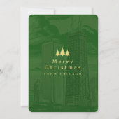 メリークリスマスシカゴフラットホリデーフォトカード シーズンカード (正面)