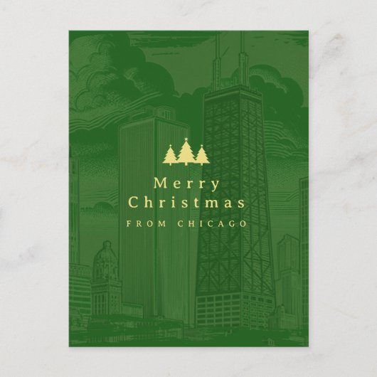メリークリスマスシカゴホリデーポストカード シーズンポストカード (正面)