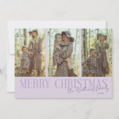 メリークリスマスシグネチャー数々のフォトパープル シーズンカード (正面)