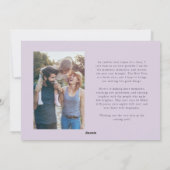 メリークリスマスシグネチャー数々のフォトパープル シーズンカード (裏面)