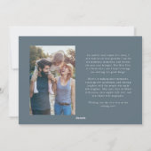 メリークリスマスシグネチャー数々のフォト石板ブルー シーズンカード (裏面)