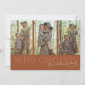 メリークリスマスシグネチャー数々の写真テラコッタ シーズンカード (正面)