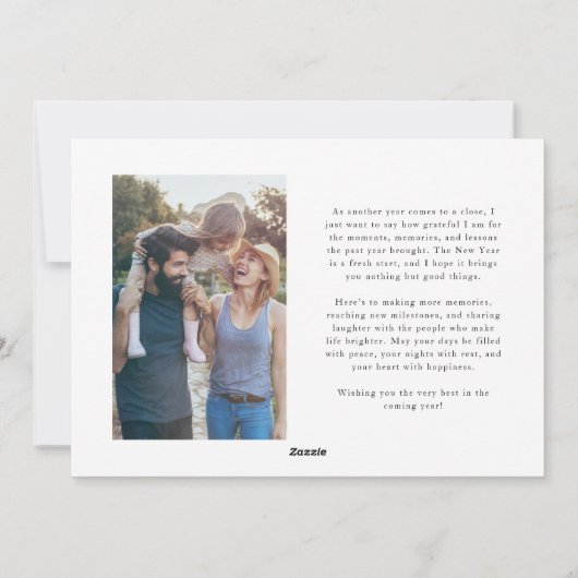 メリークリスマスシグネチャー数々の写真白 シーズンカード (裏面)