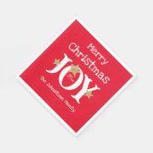 メリークリスマスシックなスクリプトレッドクリスマス紙 スタンダードランチョンナプキン (角)