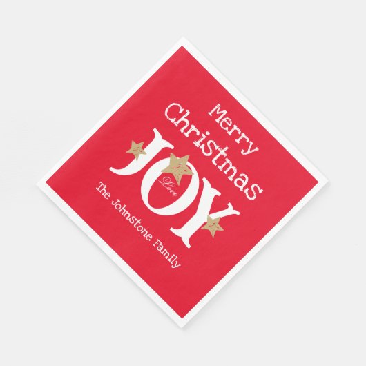 メリークリスマスシックなスクリプトレッドクリスマス紙 スタンダードランチョンナプキン (角)