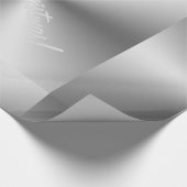 メリークリスマスシックなメタリックシルバーギフトラッピング ラッピングペーパー (角)