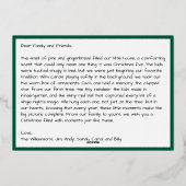 メリークリスマスシックスフレーム写真フロントグリーン 箔シーズンカード (裏面)