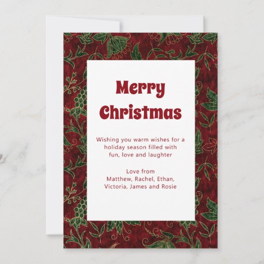 メリークリスマスシックフェスティバルホリデーズファミリーフォト (裏面)