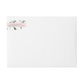 メリークリスマスシックモダンセージホリデーグリーナリー ラップアラウンドラベル (正面)