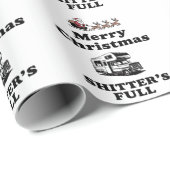 メリークリスマスシッターのクリスマスプレゼントクリスマス ラッピングペーパー (ロールコーナー)