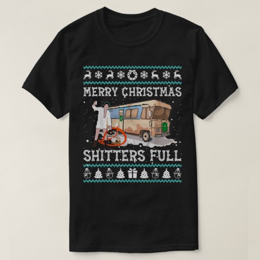 メリークリスマスシッター完全な醜いセーター1 Tシャツ (デザイン正面)