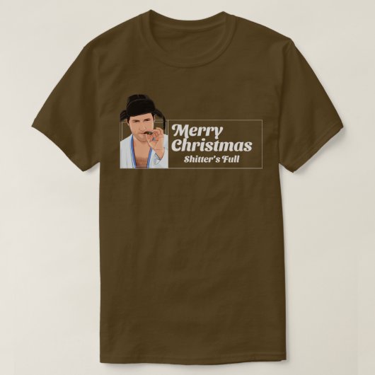 メリークリスマスシッター満杯 Tシャツ (デザイン正面)
