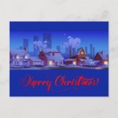 メリークリスマスシティスケープ ポストカード (正面)