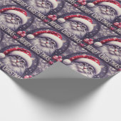 メリークリスマスシベリア猫、クリスマスサンタ子猫 ラッピングペーパー (角)
