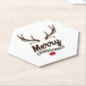 メリークリスマスシャツファミリークリスマスギフト ペーパーコースター (アングル)