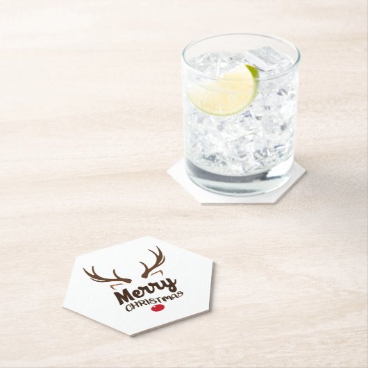 メリークリスマスシャツファミリークリスマスギフト ペーパーコースター (インサイチュ)