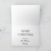 メリークリスマスシャルボードタイポグラフィ白黒 シーズンカード (内部)