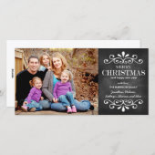 メリークリスマスシャルボードホリデーフォトカード シーズンカード (正面/裏面)