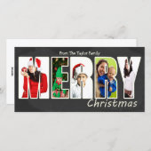 メリークリスマスシャルボード写真テンプレート シーズンカード (正面/裏面)